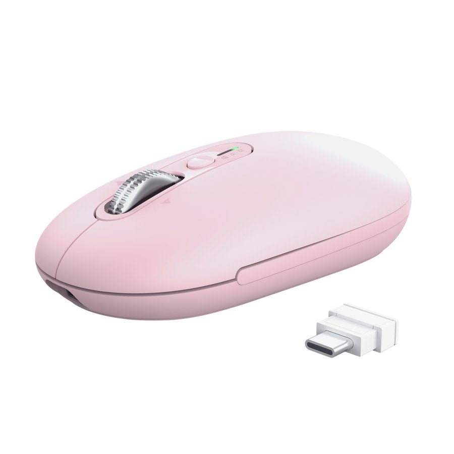 Raton Optico Wireless Fino Seron Rosa Trust Hasta Dpi 3200 / Inálambrico