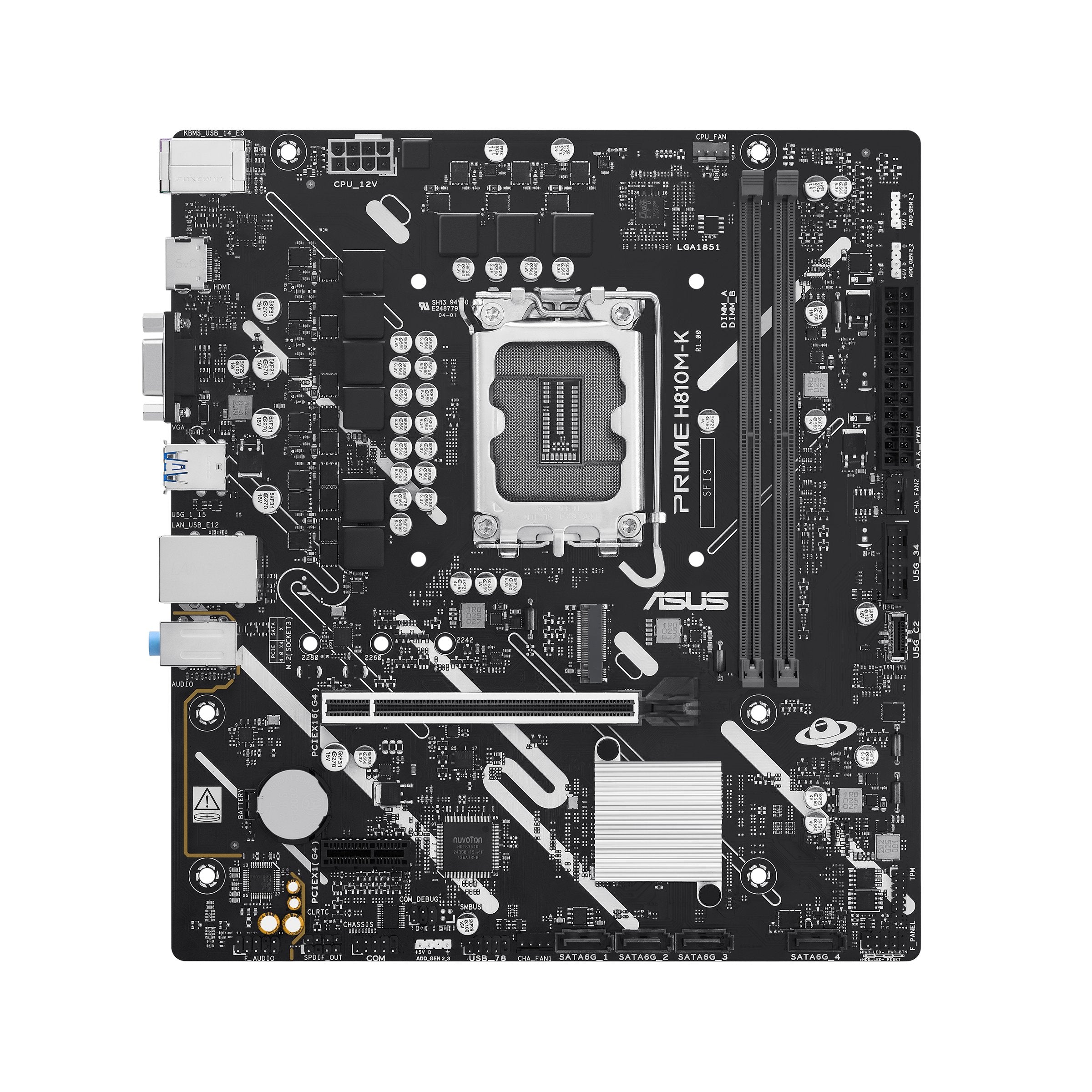 Asus Prime H810m-K-Matx Mainboard Sockel 1851 Hdmi Vga