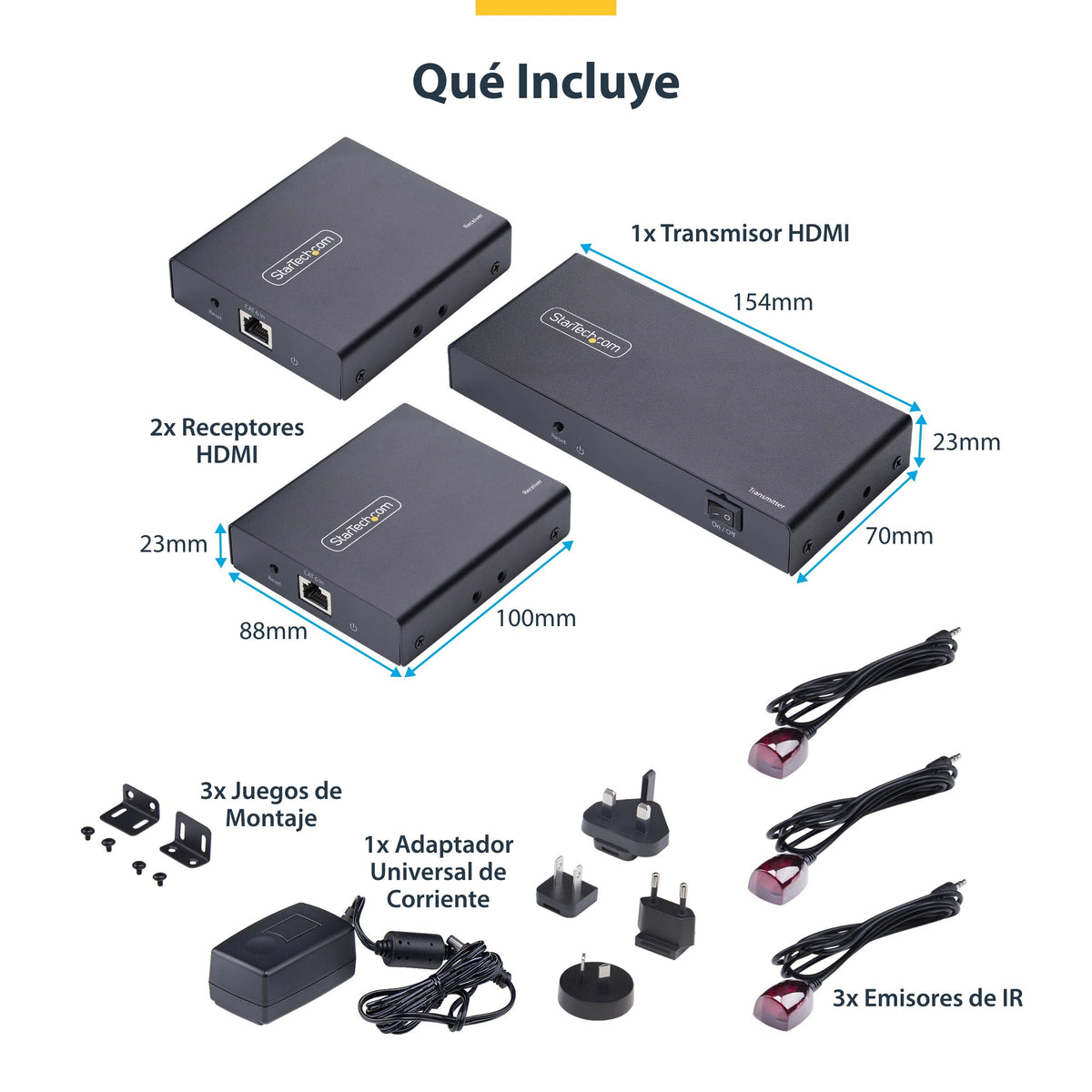 EAN 0065030916158 - StarTech.com 4K7012IC-EXTEND-HDMI extensor audio/video Transmisor y receptor de señales AV Negro imagen 7