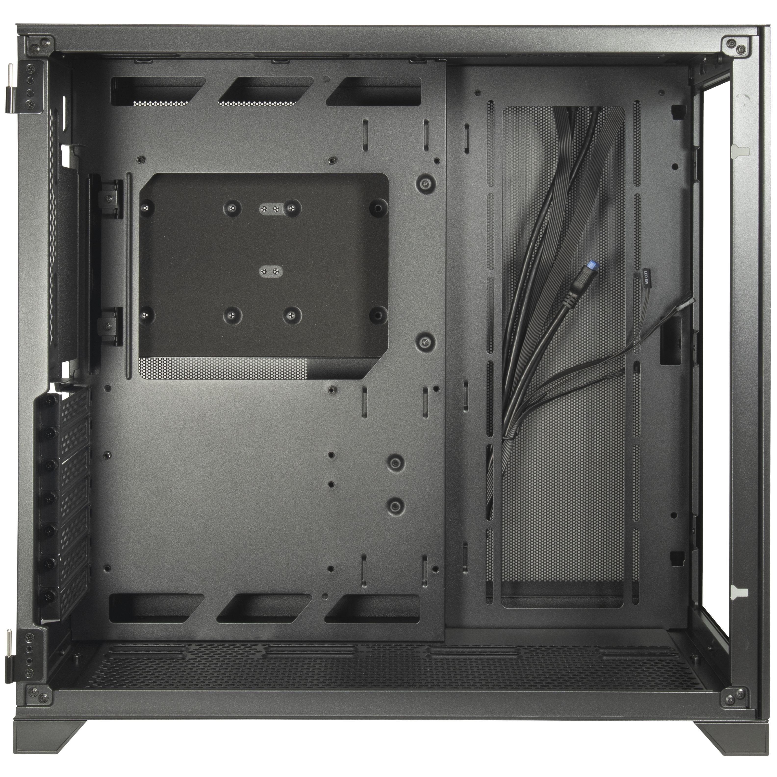 Caja Pc Inter-Tech C-703 Vision Vidrio Templado X 2 88881364 Negra