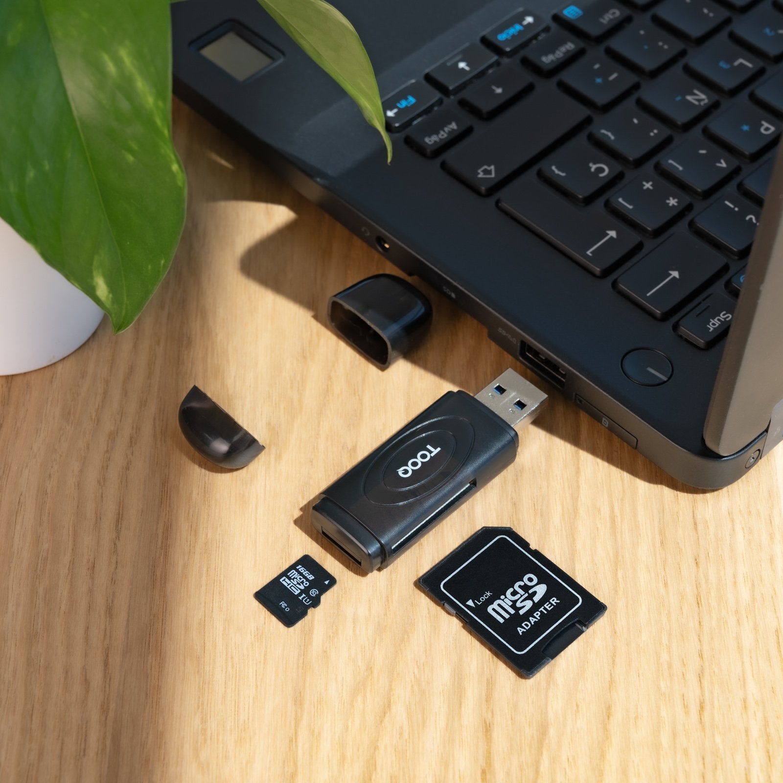 Lector Tarjetas Usb-A 3.0, Sd/Tf, Negro