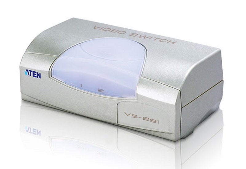 Interruptor De Monitor Electrónico Aten Vs291, 2 Vías, S-Vga, 2 Uds - 1 Monitor