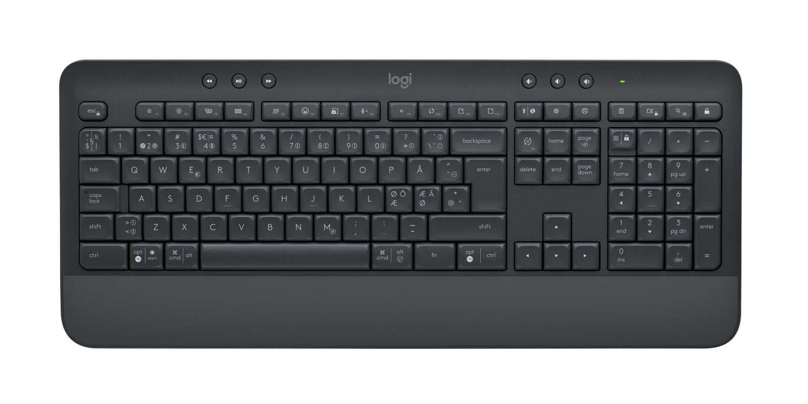 Teclado (Danés, Finlandés, Noruego, Sueco) Logitech Signature Mk650 Combo Ratón Incluido Rf Wireless + Bluetooth Blanco