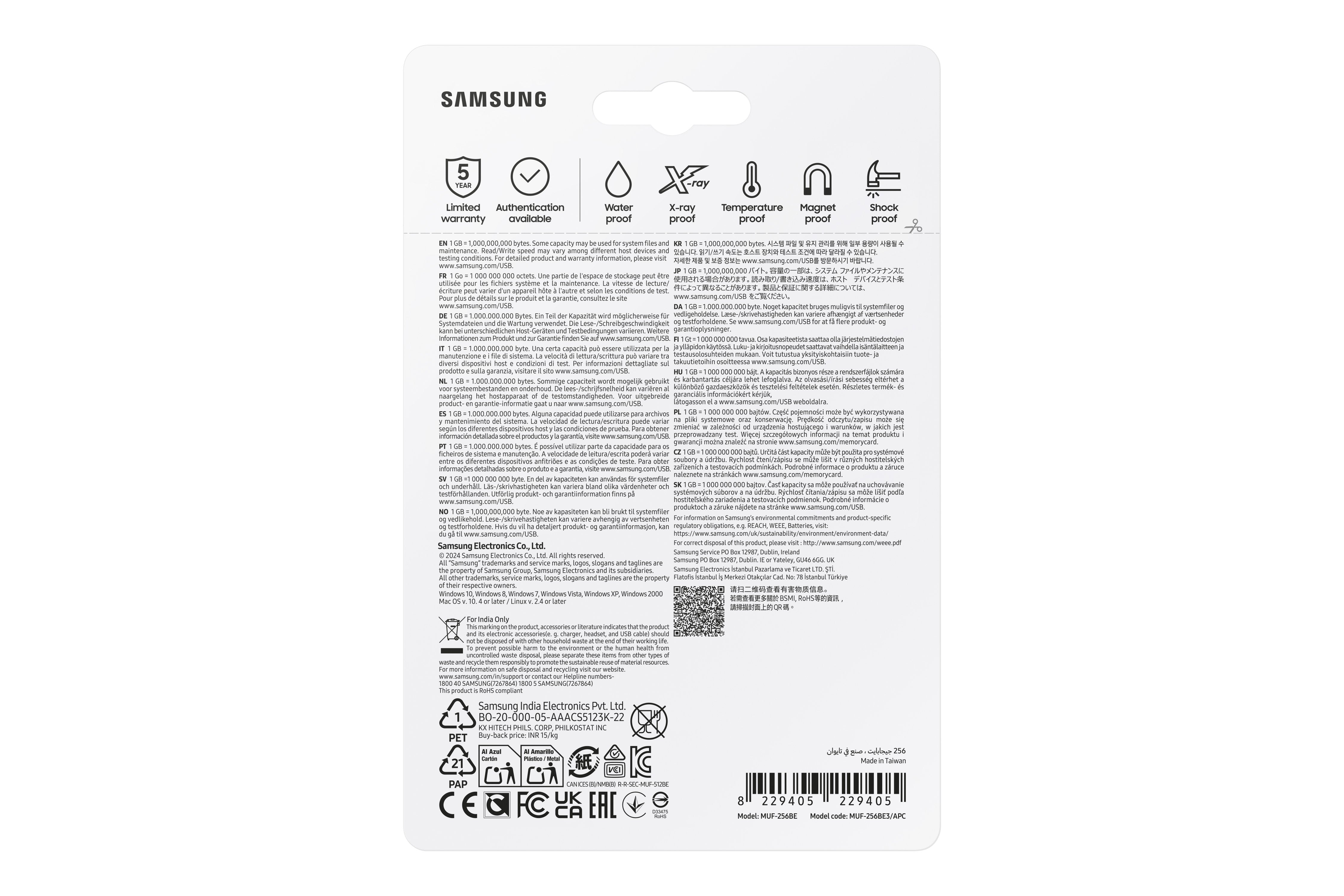 EAN 8801643229405 - Samsung MUF-256BE unidad flash USB 256 GB USB tipo A 3.2 Gen 1 (3.1 Gen 1) Plata imagen 14