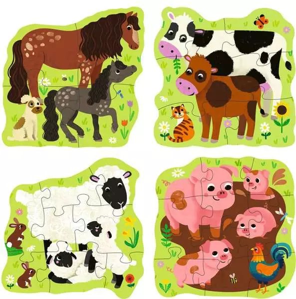 Ravensburger Rompecabezas! - Animales De Granja 4, 6, 8 Y 10 Partes 12004001
