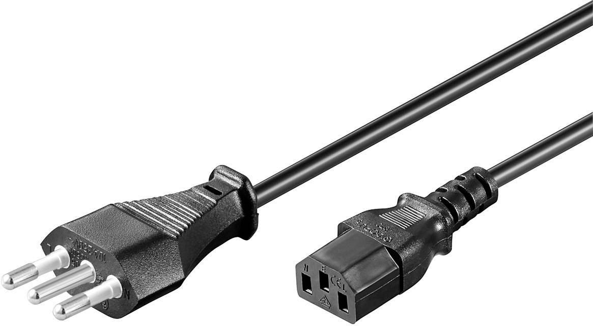 Power Cord Italy - C13 5m Y3-10/St3 H05vv-F 3x1.0mm2
