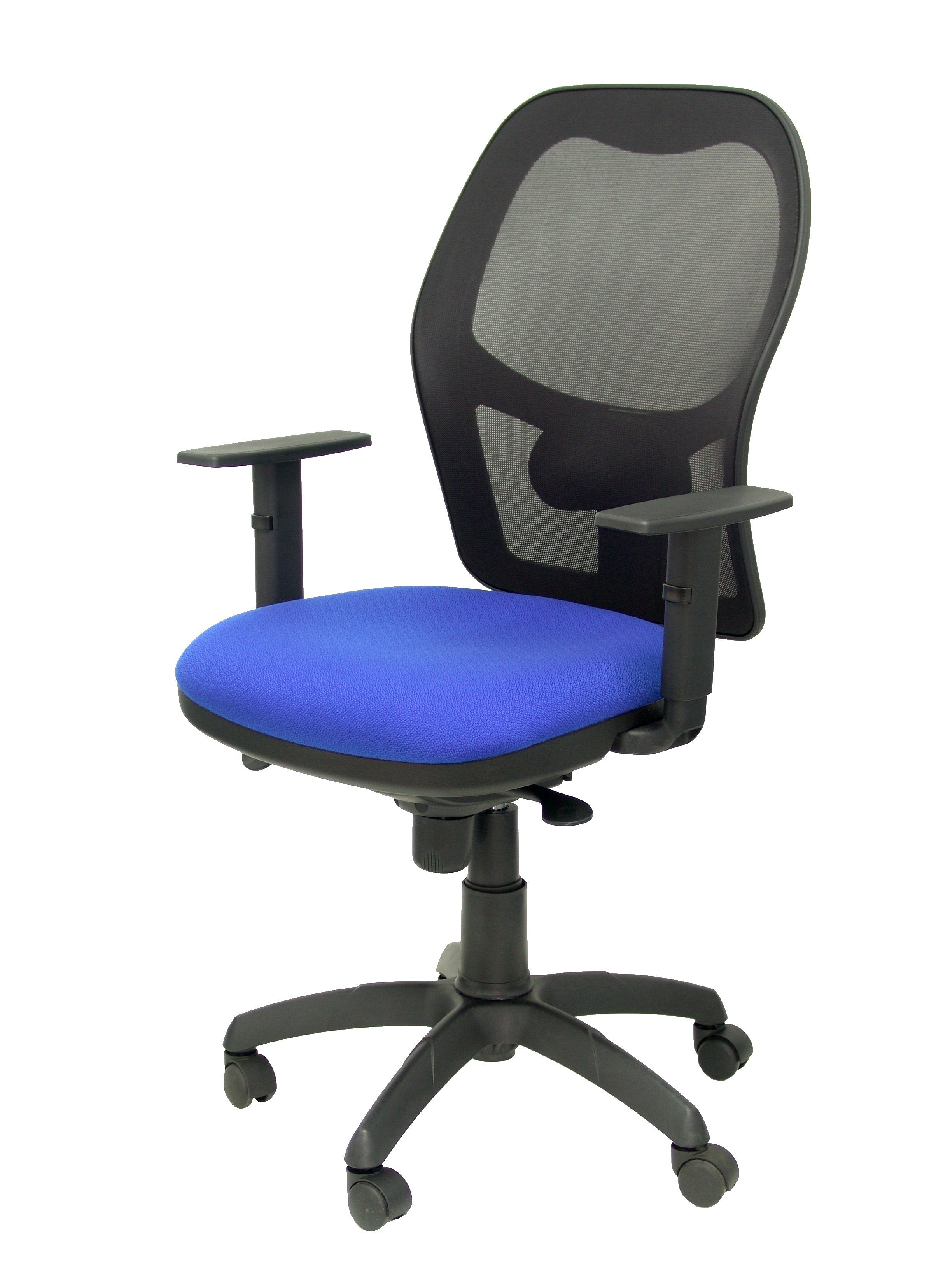 Silla Jorquera Malla Negra Asiento Bali Azul