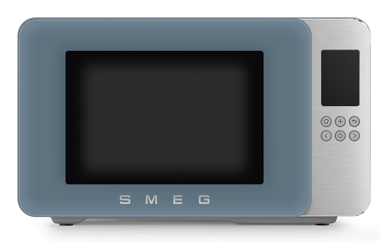 Smeg Mikrowelle M. Grill Moc01sbmeu, 4 Fkt, 1900w, Sturmblau Matt