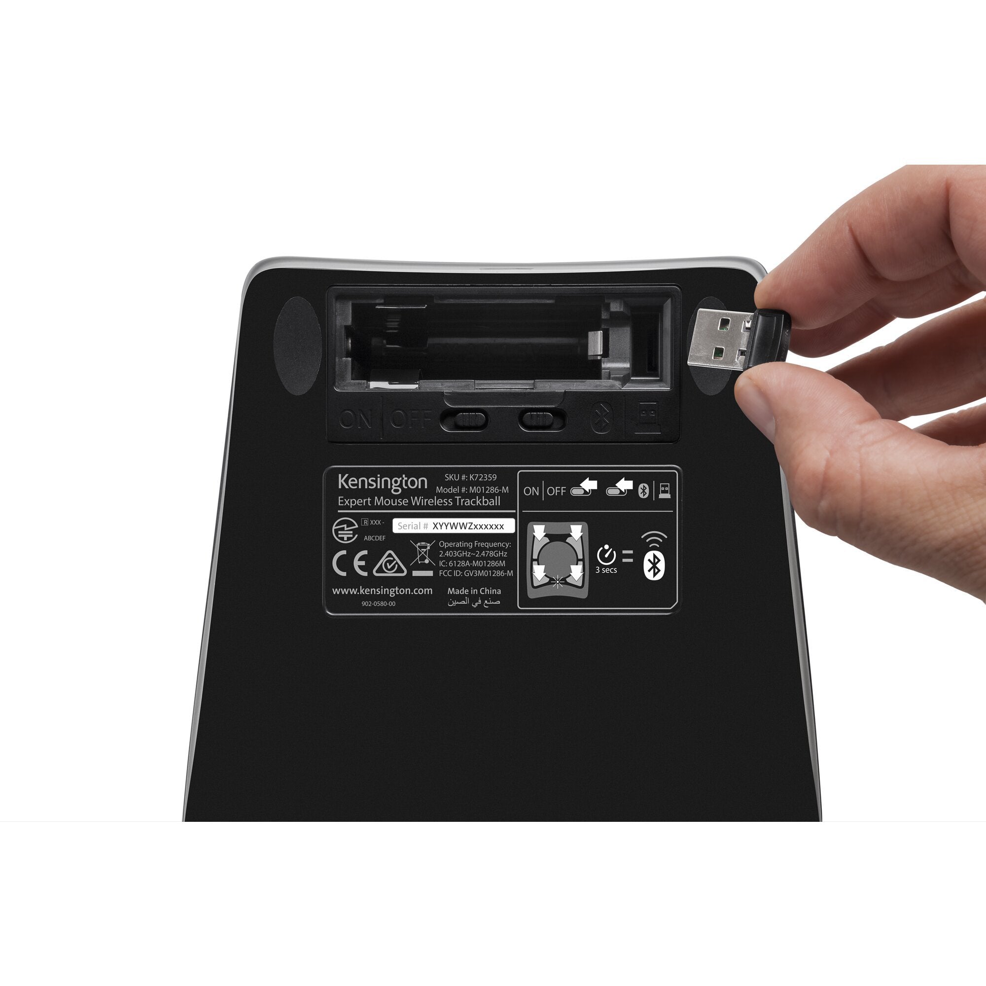 EAN 0085896723592 - Kensington K72359WW ratón Ambidextro RF Wireless + Bluetooth Óptico 400 DPI imagen 3