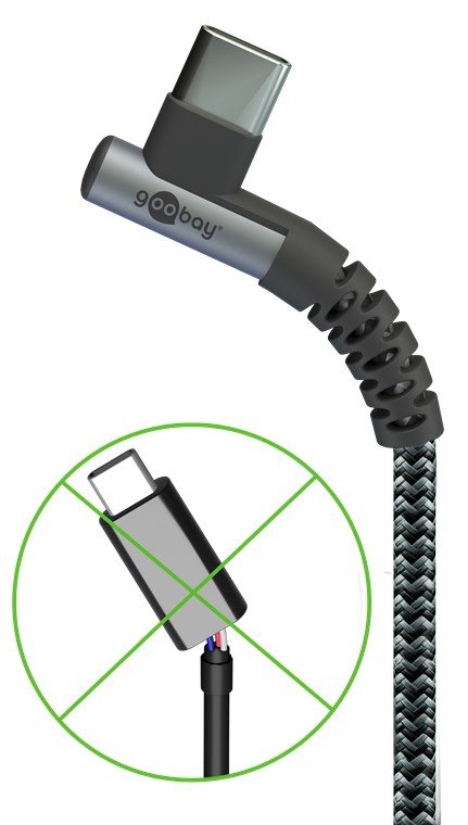 Goobay 64659 Cable Usb 1 M Usb 2.0 Usb C Negro, Gris