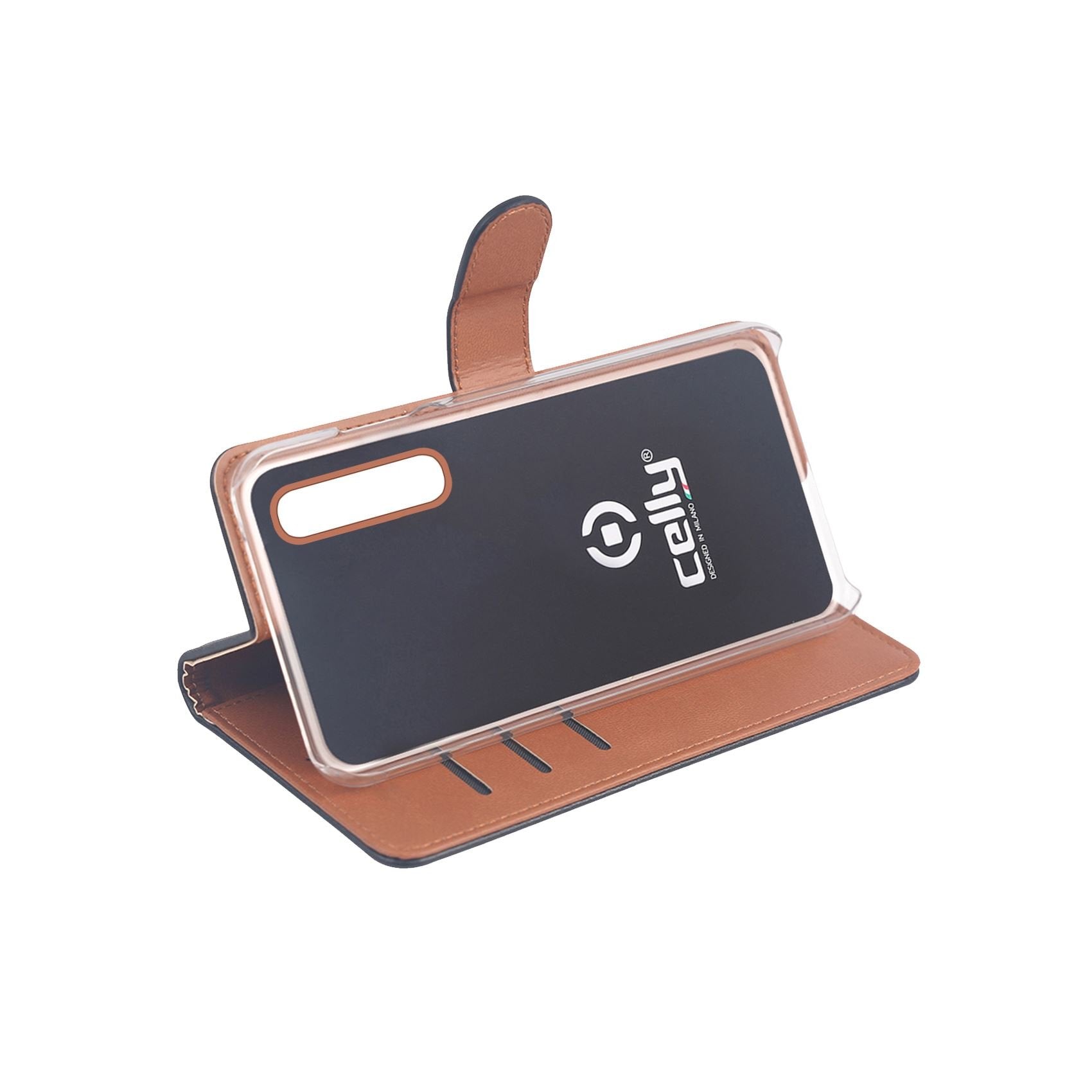 Funda Wally Cell Con Funcion Soporte Para Samsung Galaxy A70, Negra