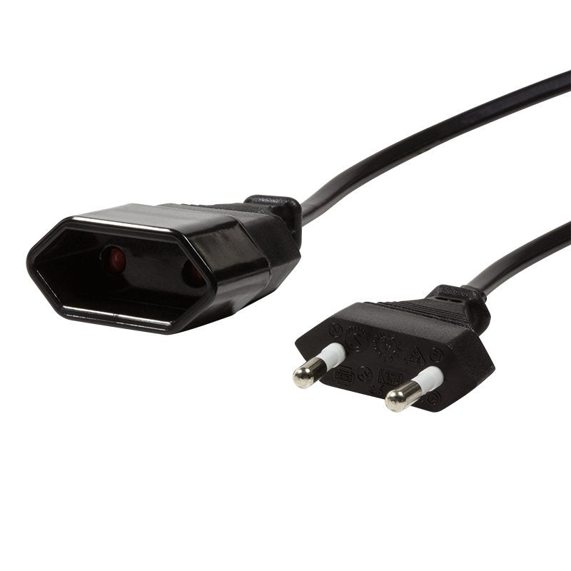 Logilink Cable Alimentacion 2xcee 7/16  2m  M/H Alargo Negro Cp123