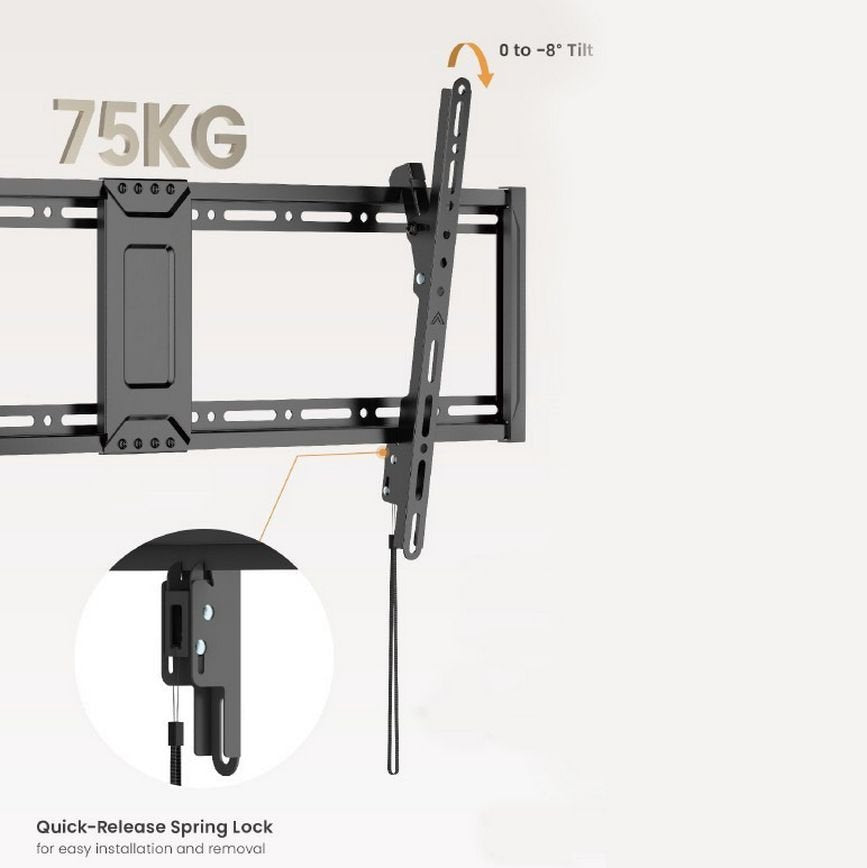 Soporte De Pared Fijo Inclinable Equip 650361 Para Pantallas 43" - 95" Vesa Max. 800x400 75kg