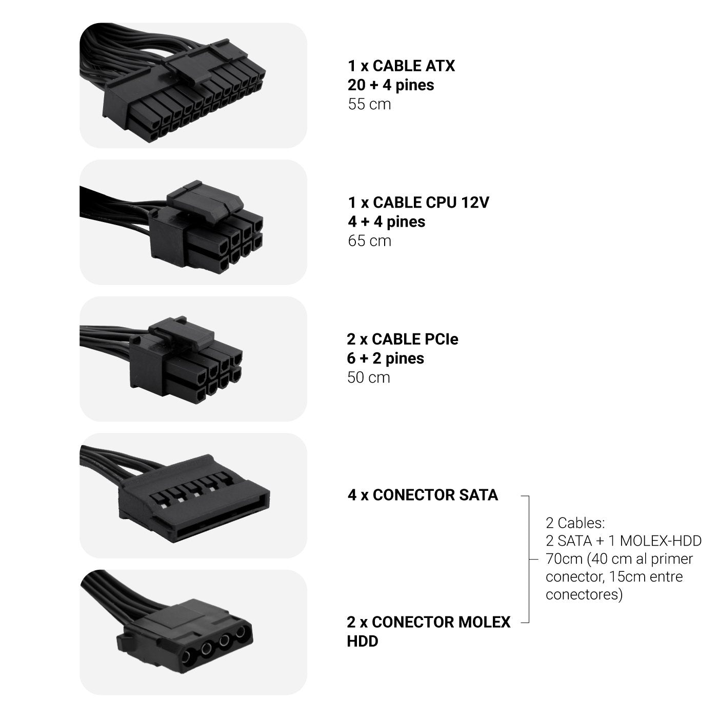Fuente De Alimentacion Coolbox  Atx Powerline Iii 550w 85%Efi  Coo-Fapw3-550