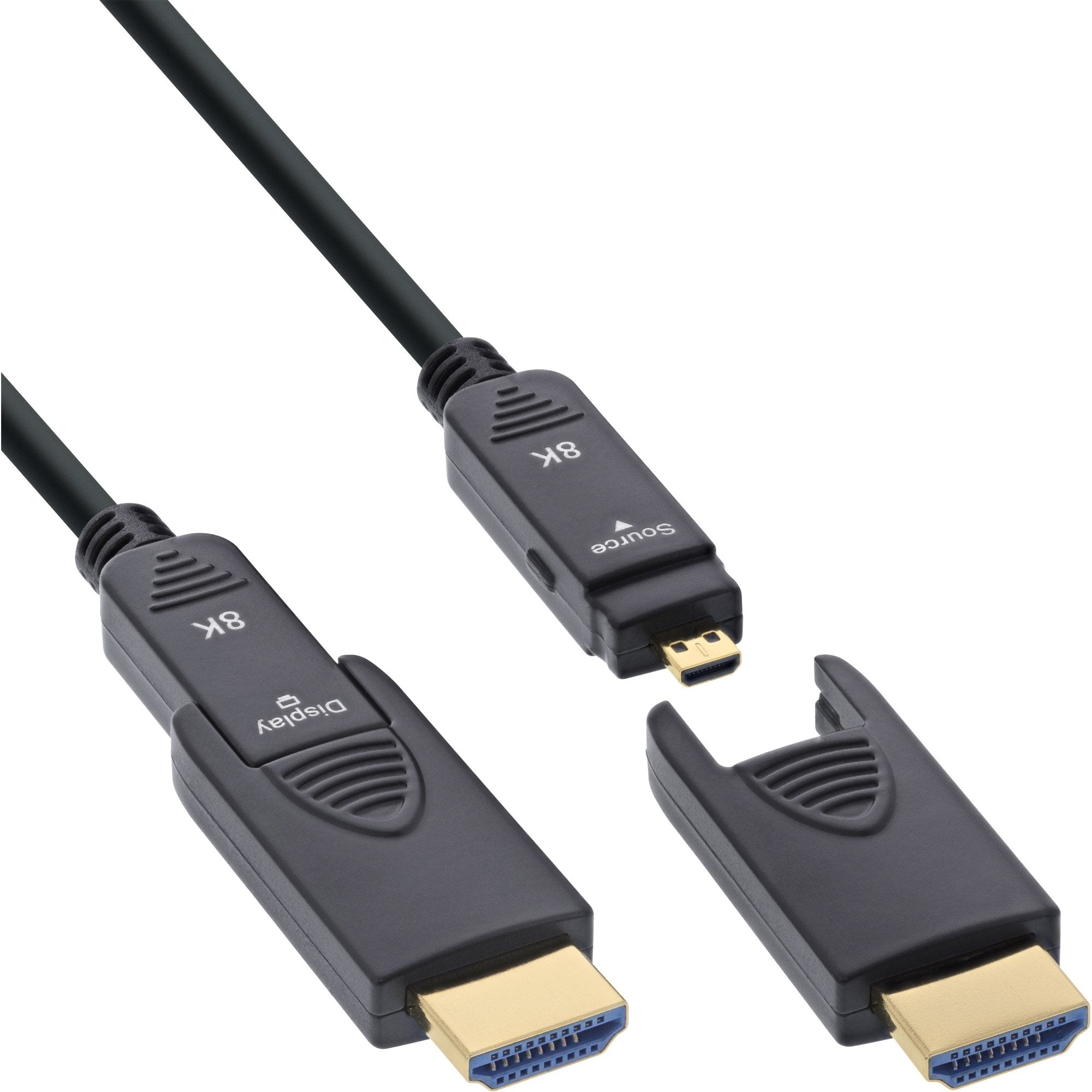 Inline® Hdmi Aoc Cable, Ultra High Speed Hdmi, 8k4k, Detachable Plug, 25m