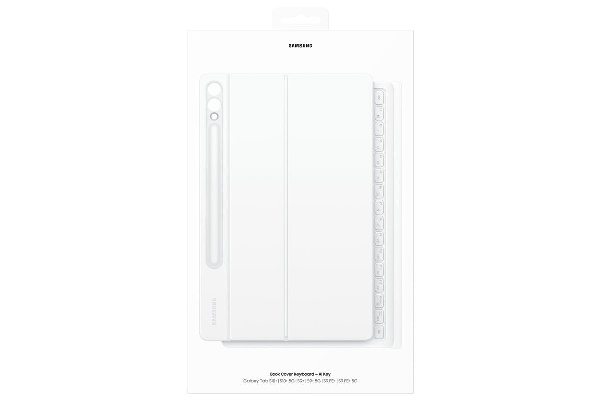 Samsung Book Cover Keyboard Do Galaxy Tab S10+  S9+  S9 Fe+  Biale