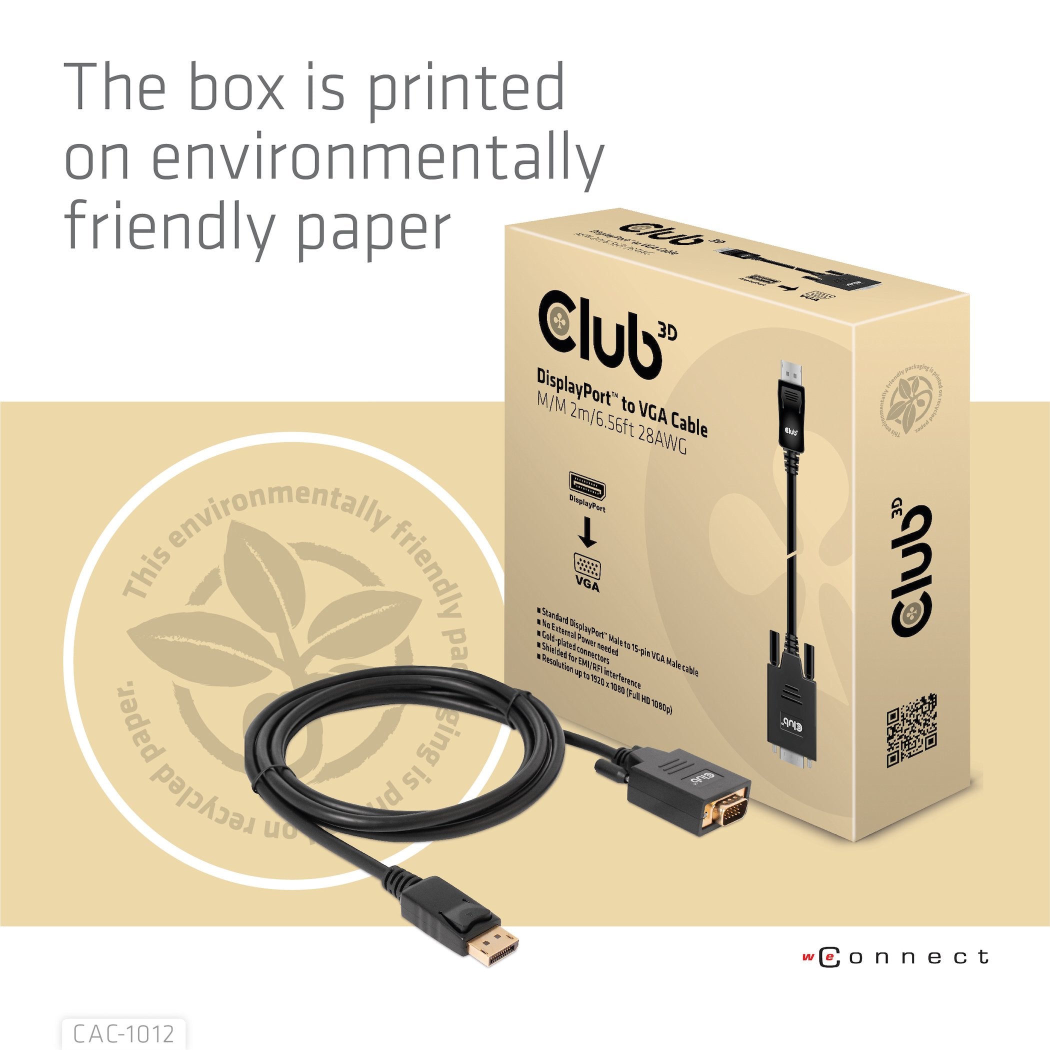Club3d Cable Displayport > Vga M M 2m Retail