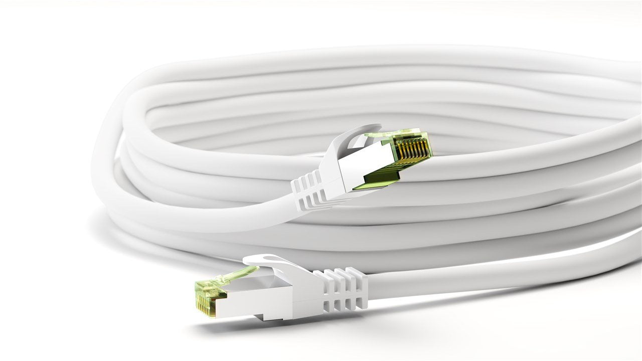 Goobay Rj45 Cable De Red Con Cat 8.1 S Ftp Cable A Granel 10m, Blanco