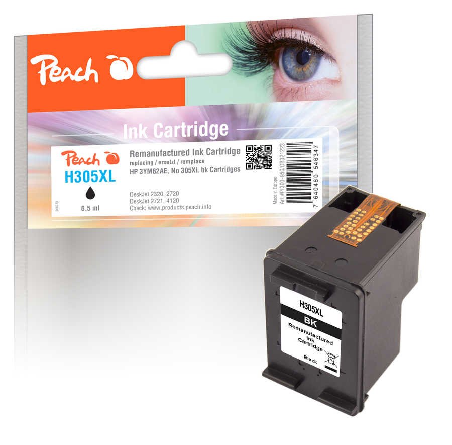 EAN 7640460546347 - Peach H305XL cartucho de tinta 1 pieza(s) Compatible Alto rendimiento (XL) Negro imagen 1