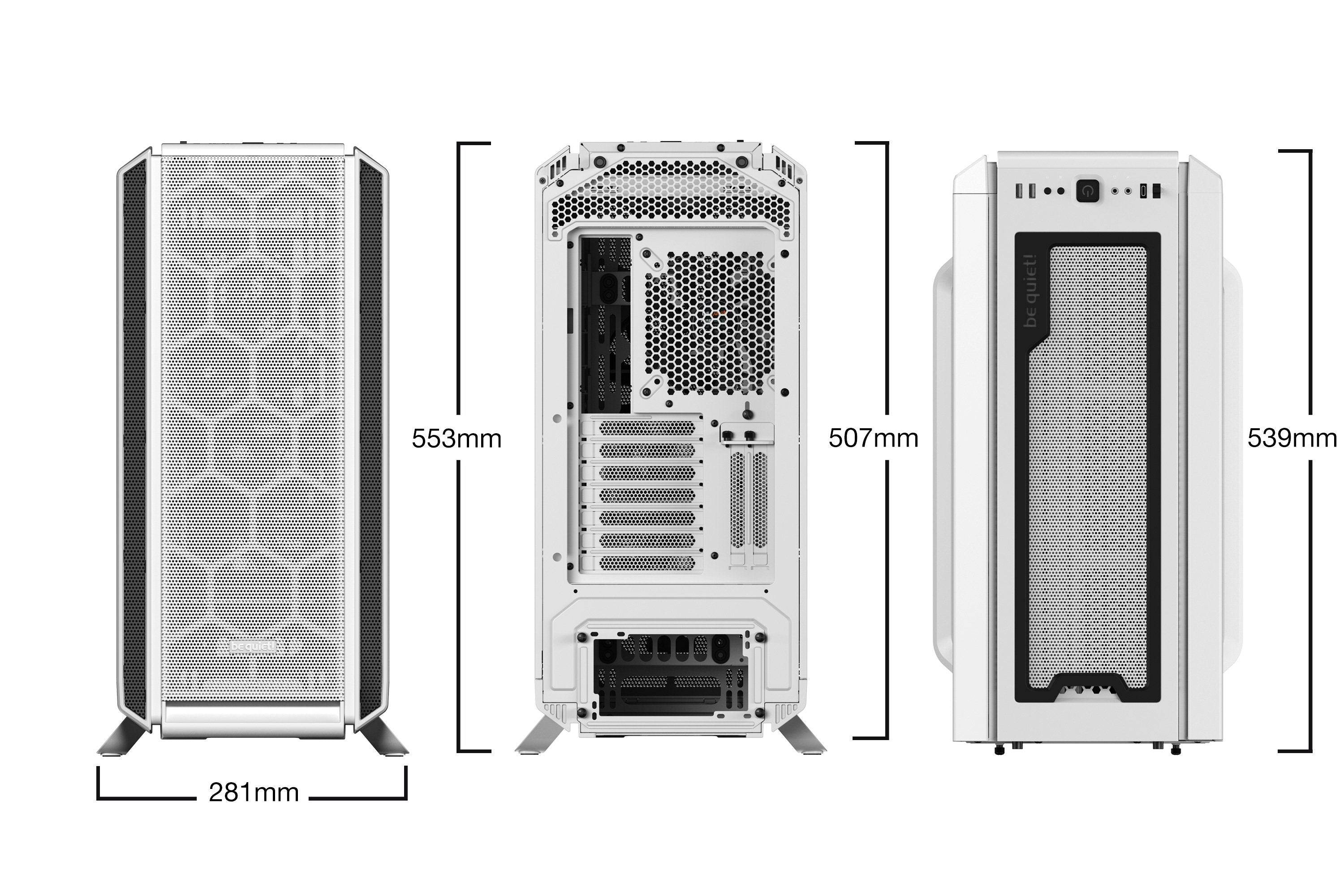 Caja Pc Be Quiet! Silent Base 802 Window  3 Ventiladores 140mm/Lateral Cristal/Insonorizada Bgw40