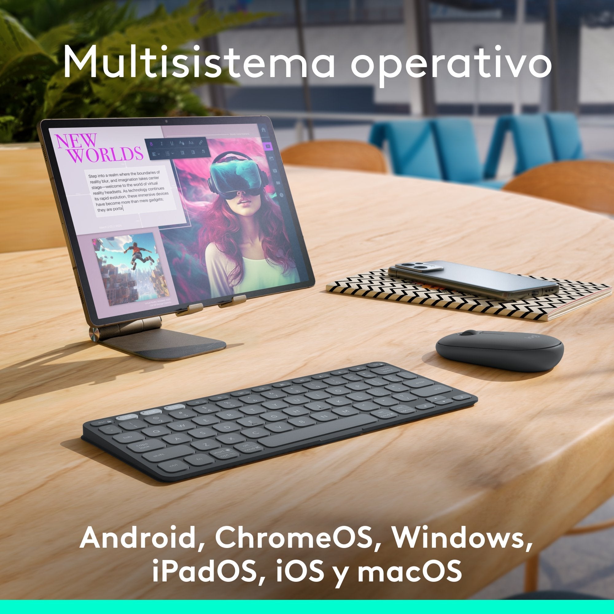 EAN 5099206125773 - Logitech 920-012973 teclado Universal Bluetooth QWERTY Español Grafito imagen 5