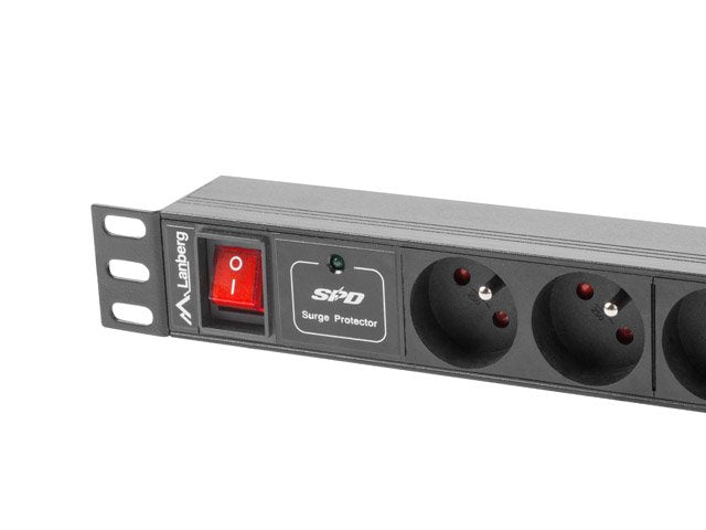 EAN 5901969414455 - Lanberg PDU-07E-0200-BK limitador de tensión Negro 7 salidas AC 220 - 250 V 2 m imagen 2