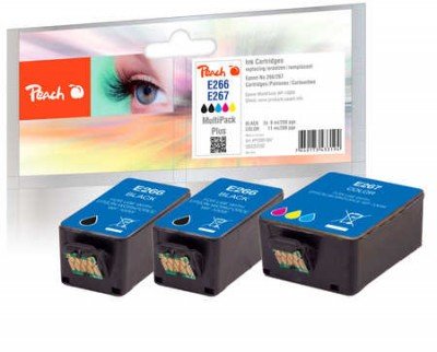 Peach Pi200-587 Cartucho De Tinta 3 Pieza(S) Negro, Cian, Magenta, Amarillo 9 Ml, 11 Ml, 250 Páginas, 200 Páginas, 3 Pieza(S), Multipack
