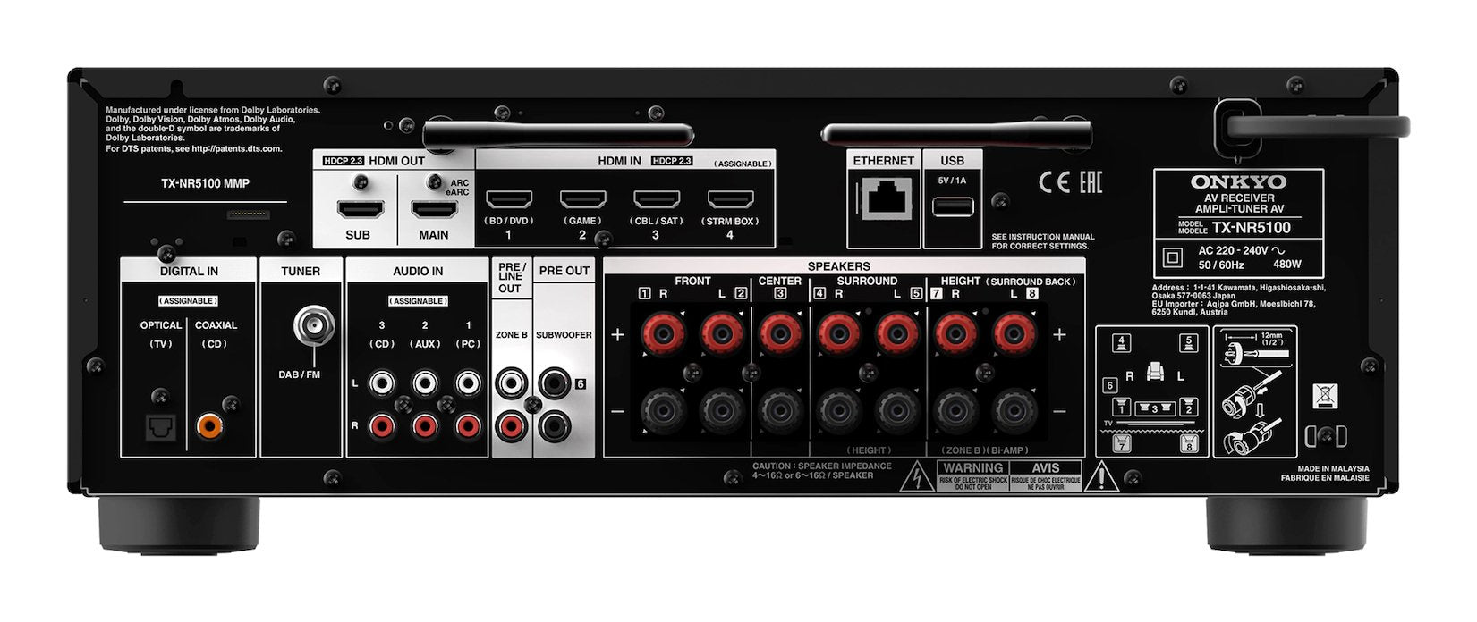 Onkyo Tx-Nr5100m2bmmp Schwarz