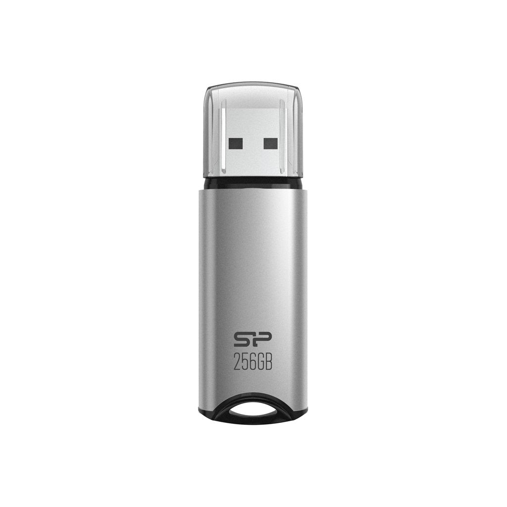 Memoria Usb 256gb Silicon Power Usb3.2 M02 Plata Aluminio Granel