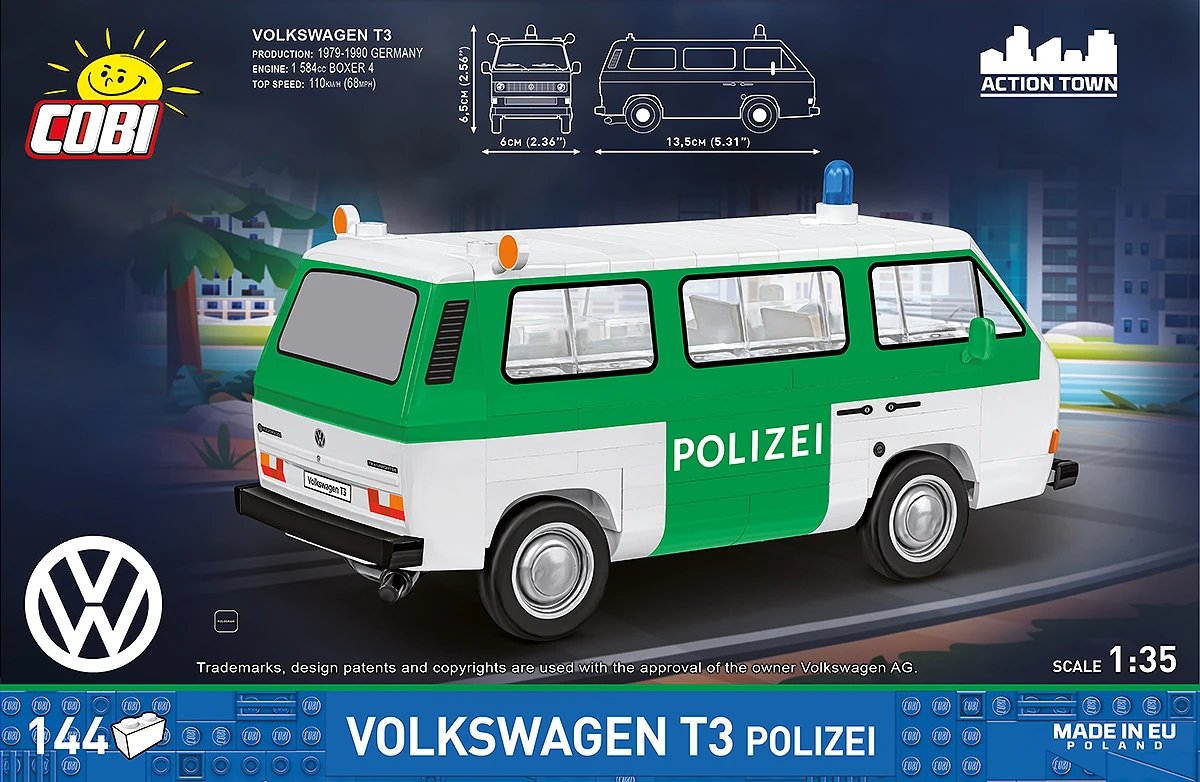 Cobi Volkswagen T3 Polizei (Massstab 1:35) Cobi-24637