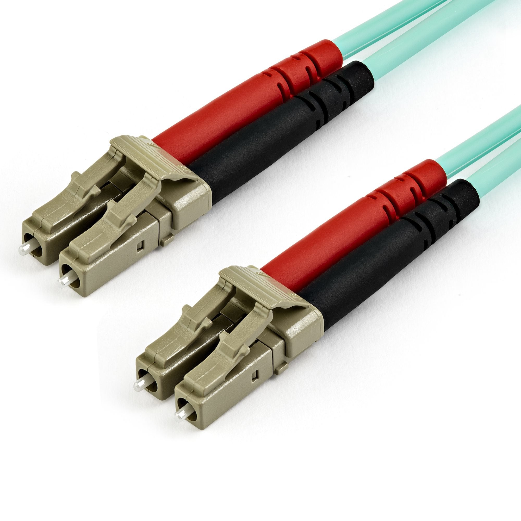 Startech.Com Cable De 10m De Fibra Óptica Multimodo Dúplex 50/125 Lc A Lc - Aqua - Om4 - Lszh, 10 M, Lszh, Om4, Lc, Lc, Aqua