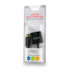 Savio Cl-90 Adaptador De Cable De Vídeo 0,2 M Displayport Vga (D-Sub) Negro