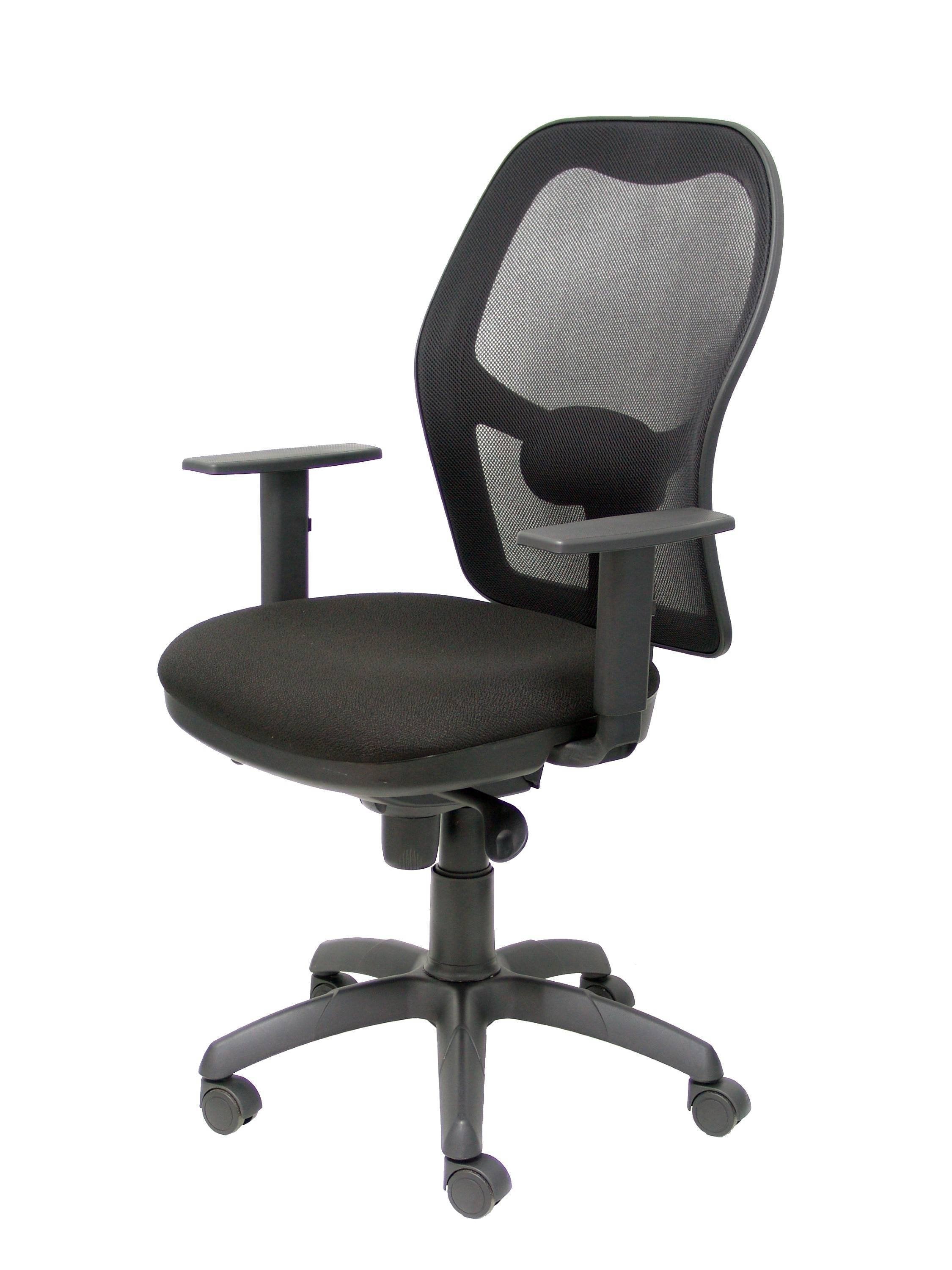 Silla Jorquera Malla Negra Asiento Bali Negro