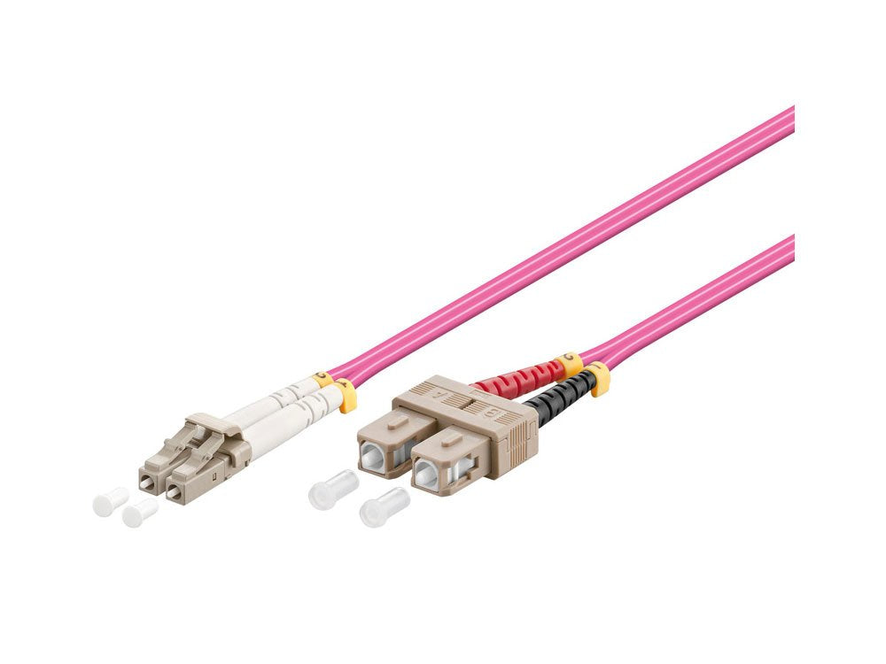 Cable De Red Lwl Duplex Om4 (Multimode, 50 125) Lc Sc, Lszh, Austauschbare Polarität, 5m,