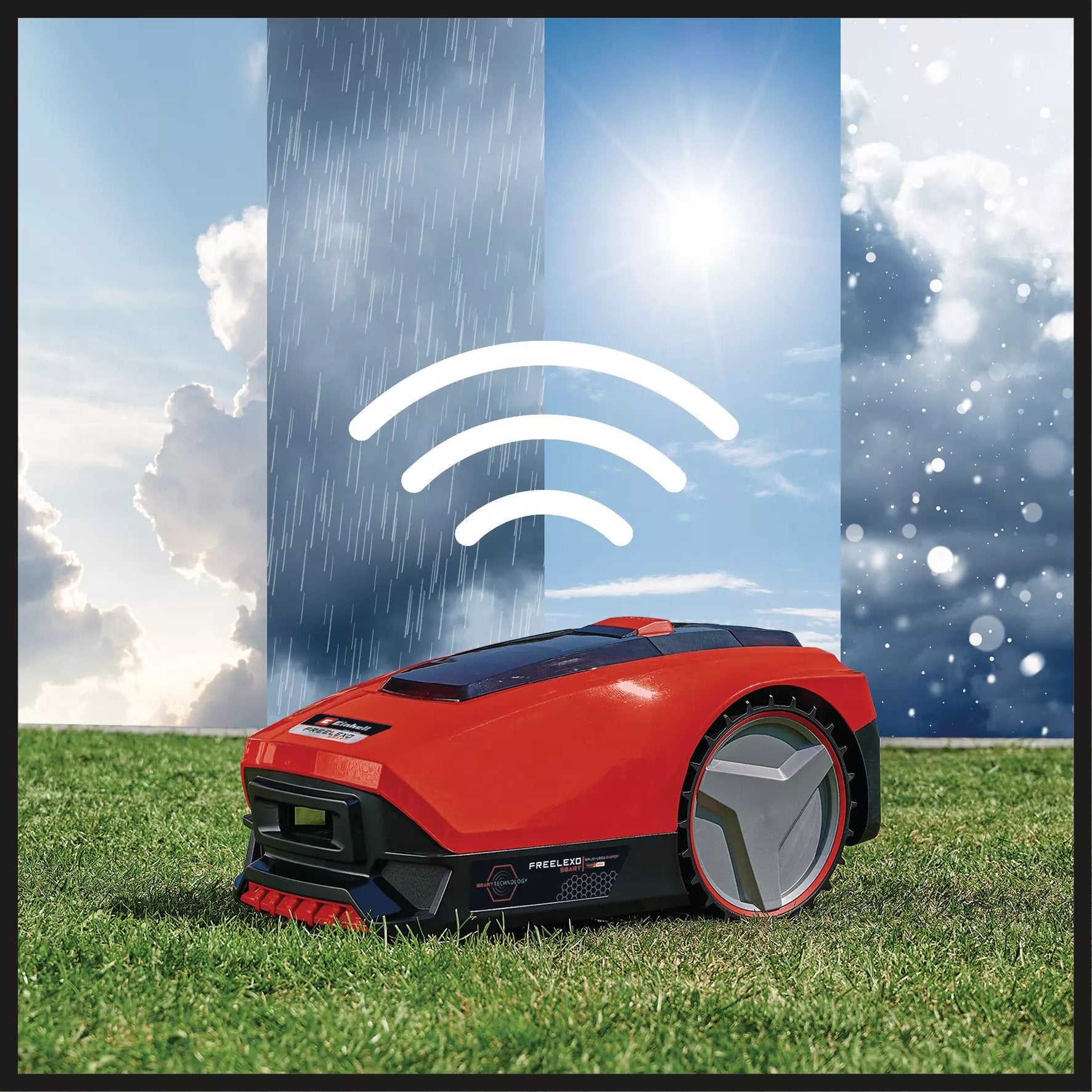 Einhell Freelexo Smart 750 Robot Cortacésped Batería Negro, Rojo, Plata