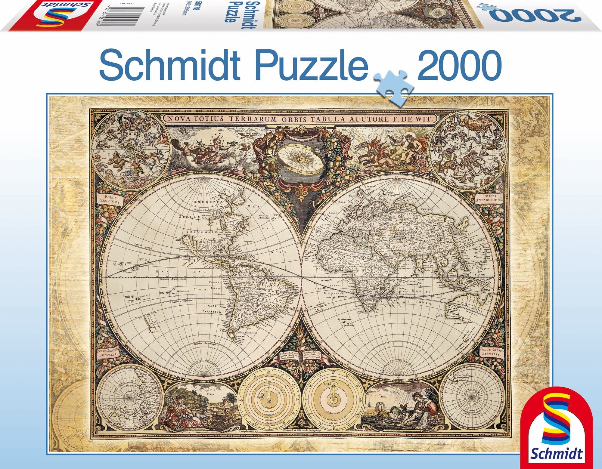 Schmidt Spiele Puzzle Mapa Del Mundo Histórico 58178