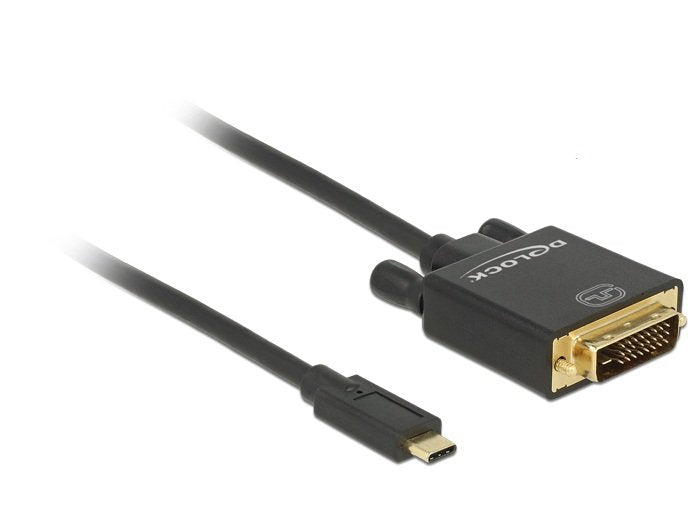 Usb C > Dvi 24+1 Stecker Dp-Alt Mode 4k 30 Hz 3 M Schwarz Delock