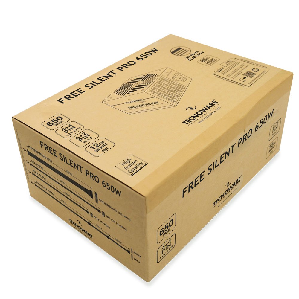 EAN 8026475179944 - Tecnoware FAL651FSP12 unidad de fuente de alimentación 650 W 24-pin ATX ATX Negro imagen 5
