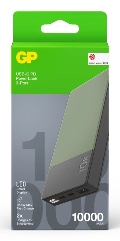EAN 4891199224256 - GP Batteries M2+ Polímero de litio 10000 mAh Gris imagen 3