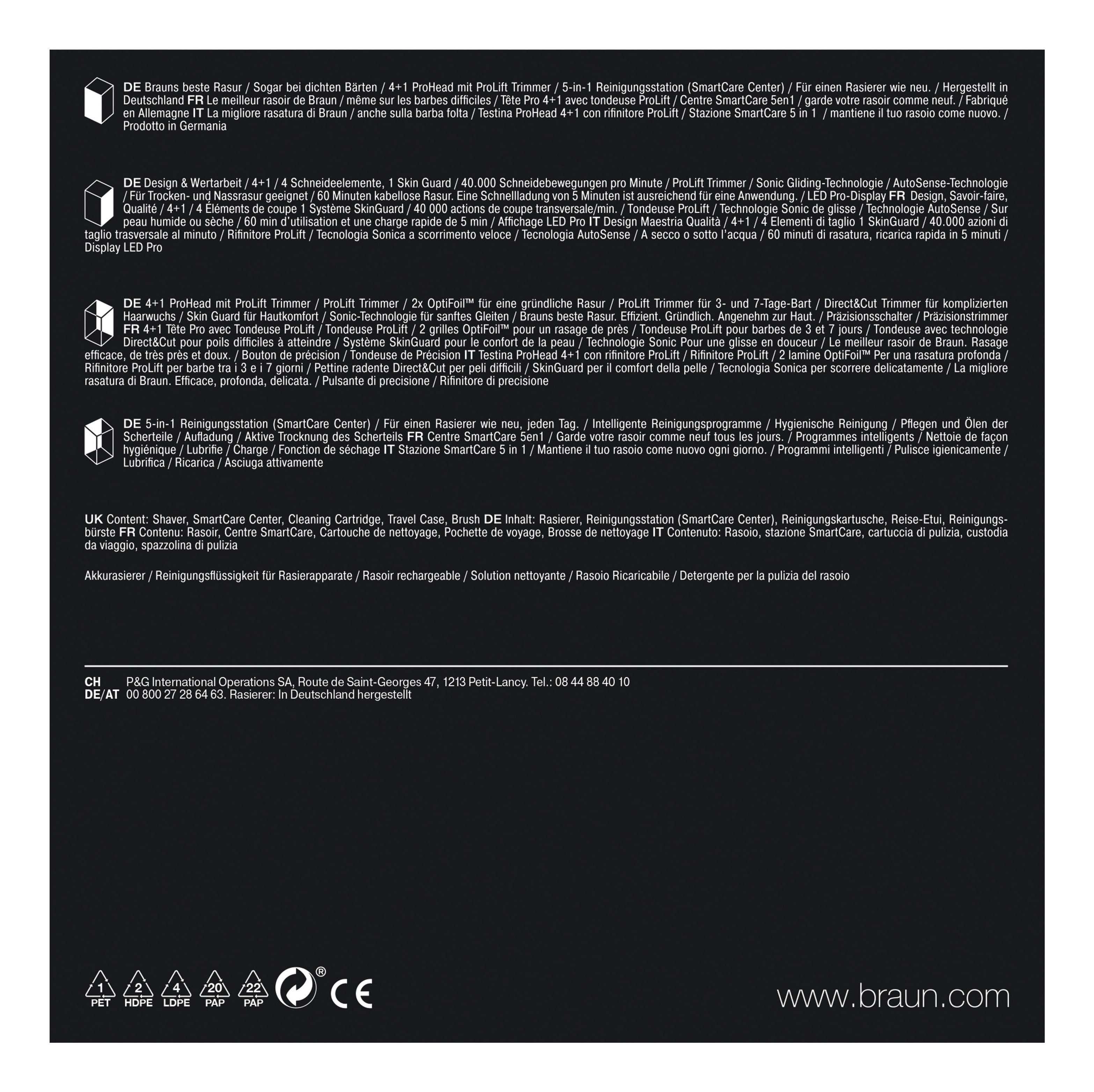 EAN 8700216050197 - Braun Series 9 9486cc Máquina de afeitar de láminas Recortadora Cromo imagen 4