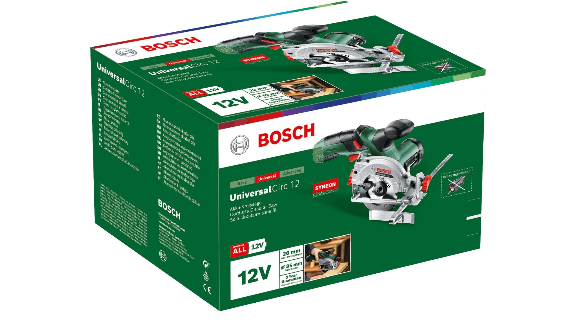 EAN 3165140901505 - Bosch UniversalCirc 12 8,5 cm Negro, Verde 1400 RPM imagen 2