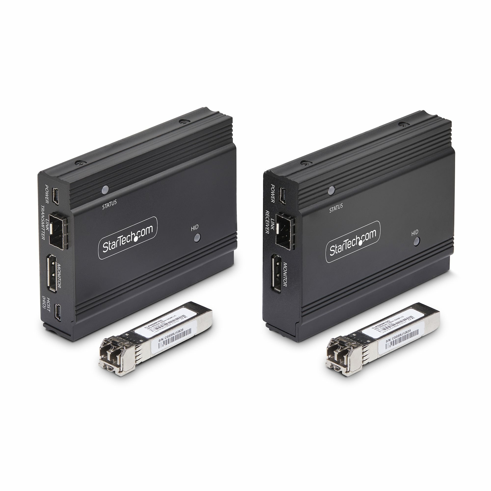 Startech.Com Displayport Kvm Extender Uber Glasfaser 4k60hz Konsolen-Extender 300m Multimode 4k Kvm Verlngerung Lwl