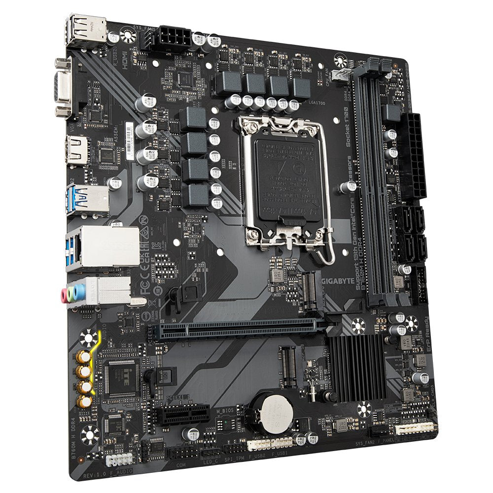 Gigabyte B760m H Ddr4 Placa Base Intel1700 2x Ddr4 - M.2, Sata, Pcie3.0 - Hdmi, Vga, Dp, Rj-45, Usb 3.2 - Microatx