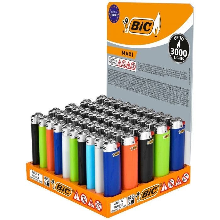 Encendedor Maxi J26 Colores Surtidos Expositor 50 Uds
