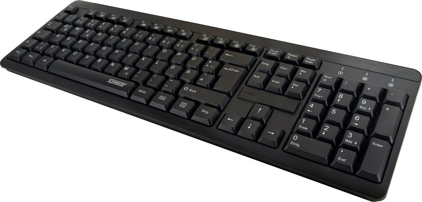 Teclado Alemán Schwaiger Wkb1000 013 Rf Inalámbrico Qwertz Negro