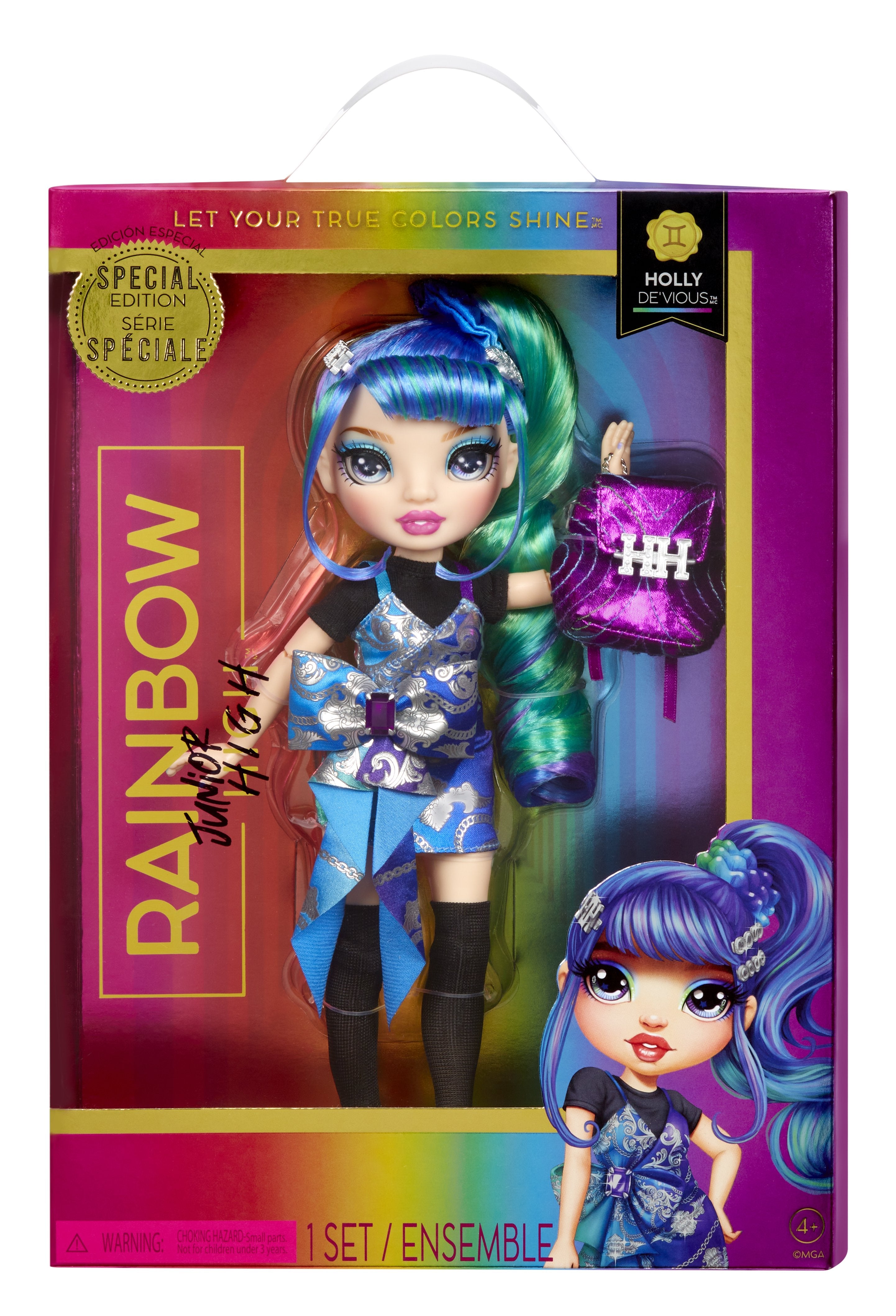 EAN 0035051590439 - Rainbow High Junior High Special Edition Doll- Holly De'Vious (Blue) imagen 9