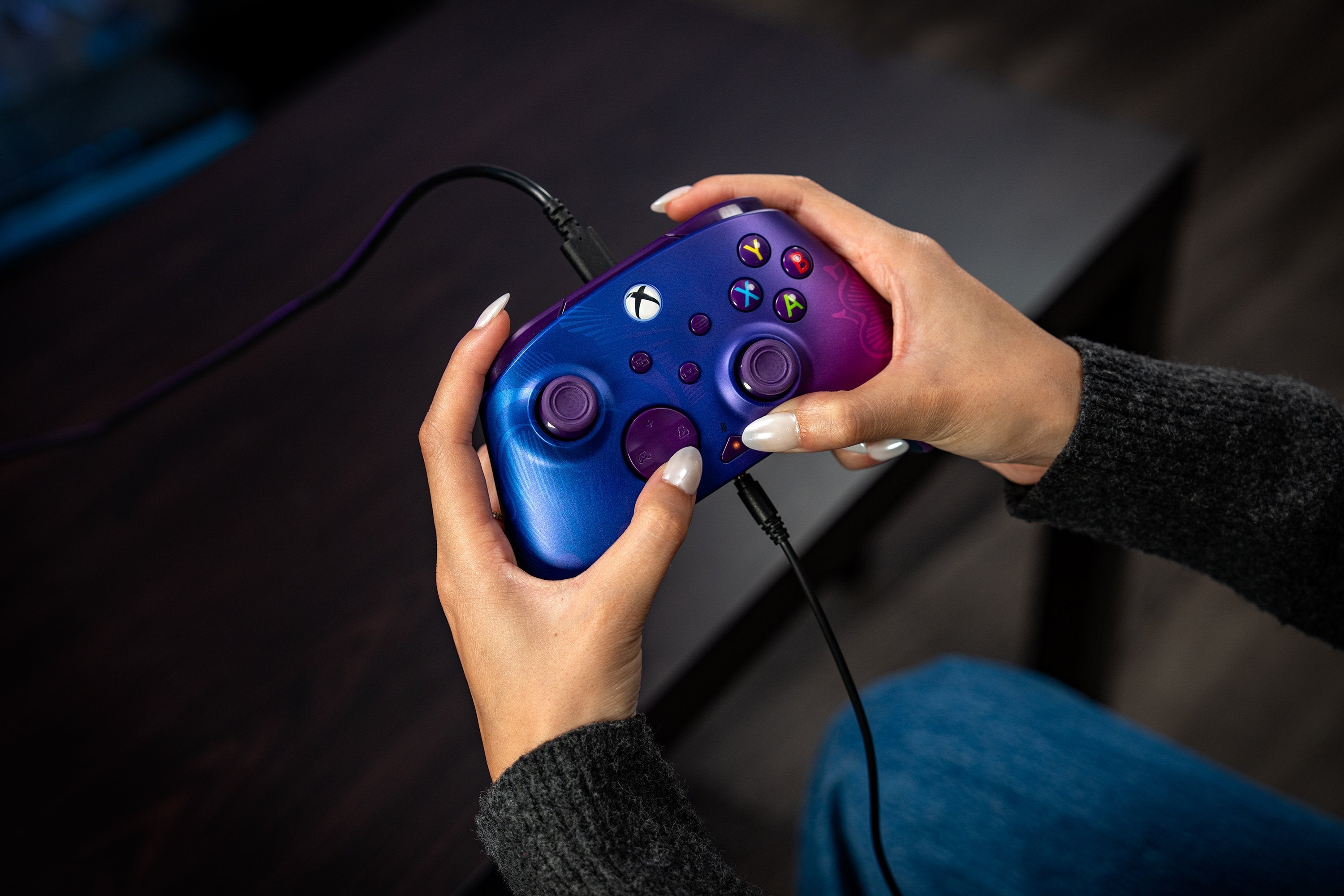 Turtle Beach Rematch Advanced Purple Fade Mando De Juego Con Cable