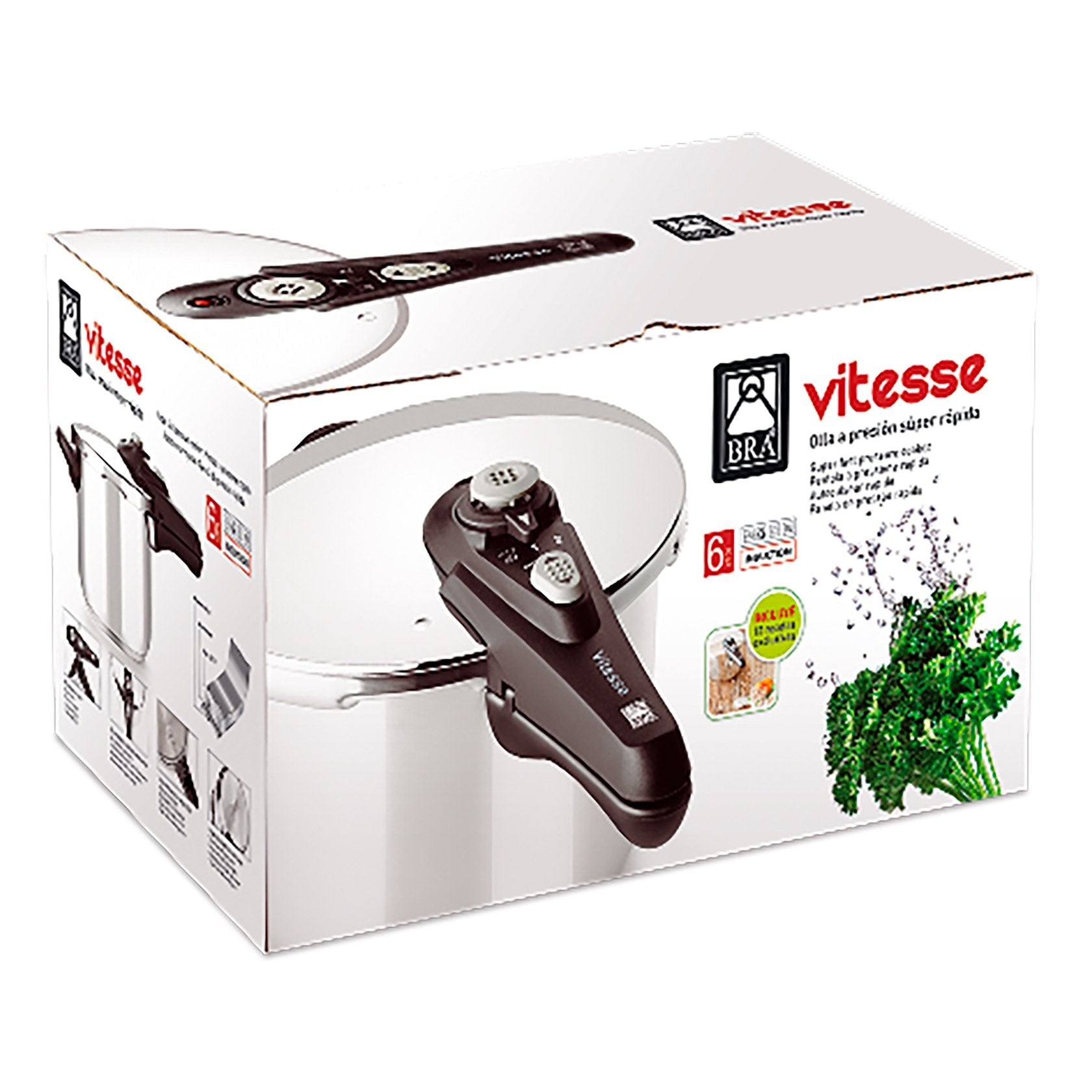 Olla A Presión Bra Vitesse A185104 Ø24cm 9l Acero Inoxidable Apta Para Inducción