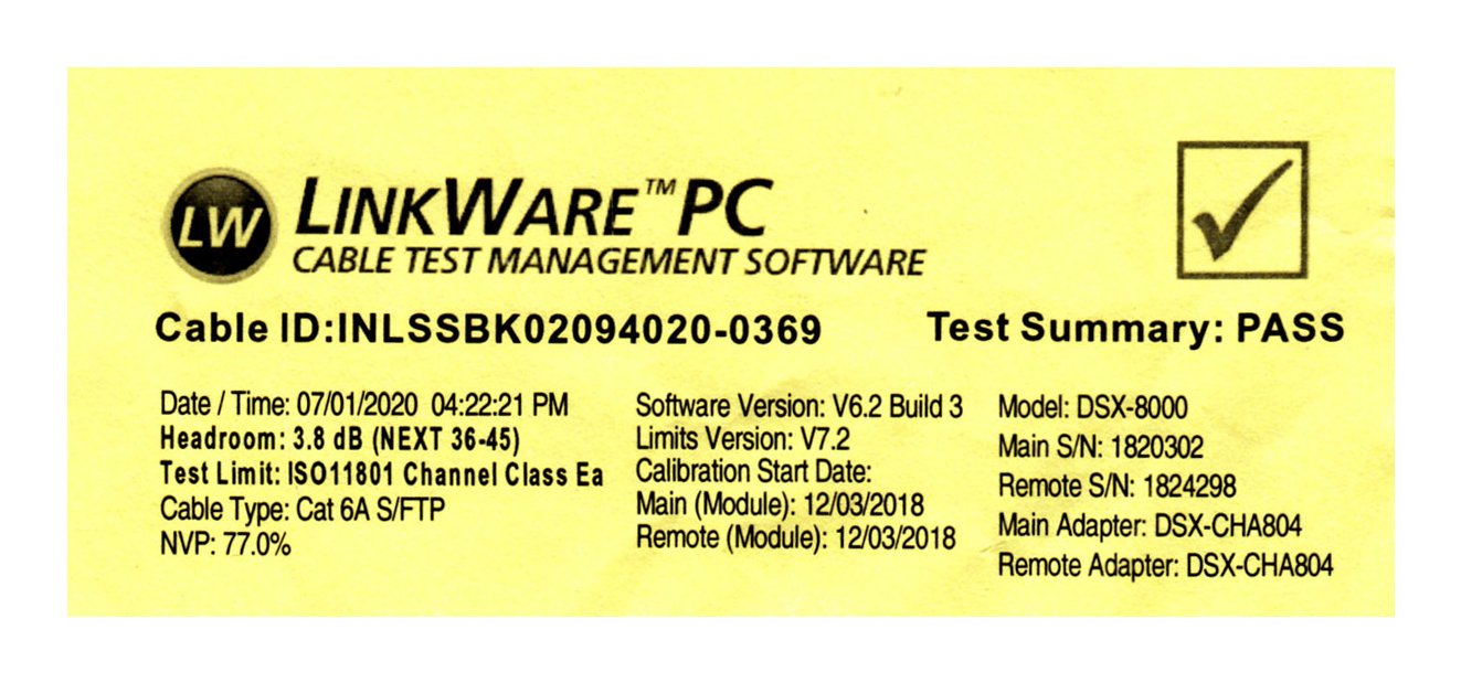 Cable De Red Inline S/Ftp Pimf Cat.6a Libre De Halógenos 500mhz Gris 0.3m