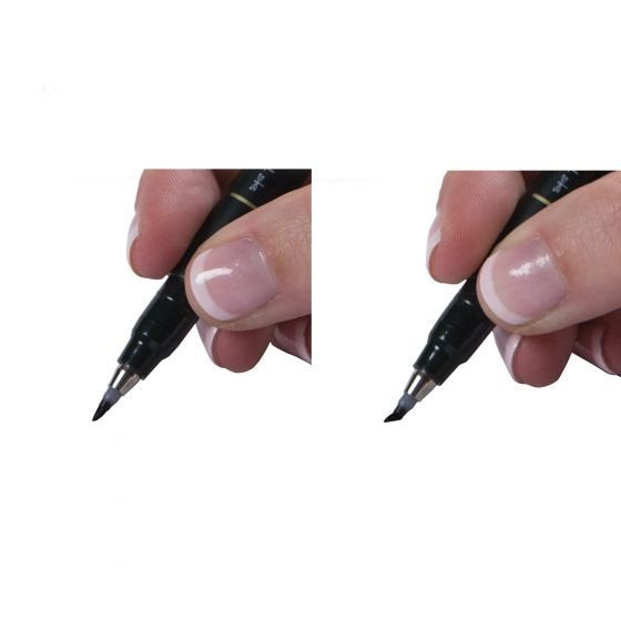 Tombow Fudenosuke Rotuladores Caligrafía Punta Elástica Dura Estuche De 6 C/Surtidos Neón